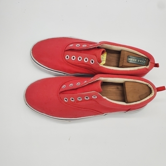 OP Ocean Pacific Mens Canvas Shoes Sneakers Size 9 Red White - Picture 4 of 13